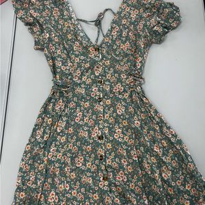 Dress, green multicolor, size M